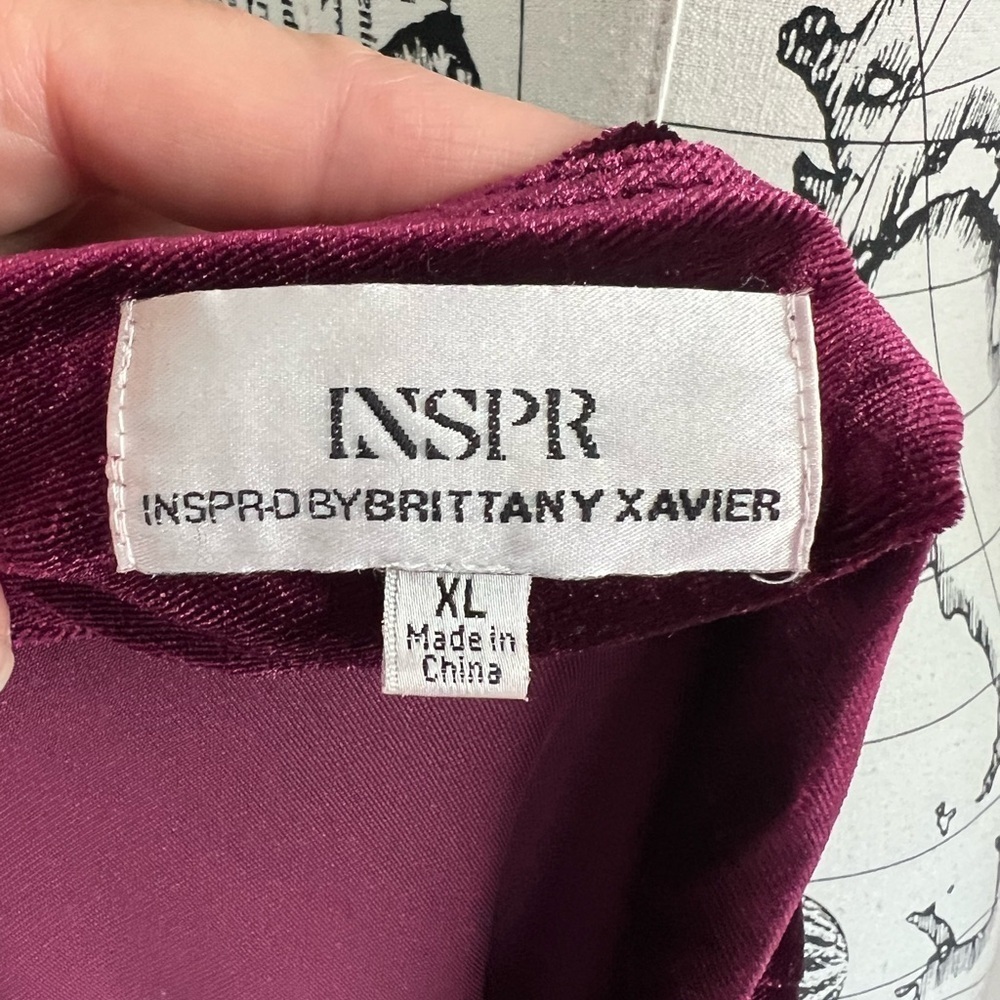 Inspr by Brittany Xavier One Shoulder Asymmetrical Velvety Dress - Picture 10 of 10